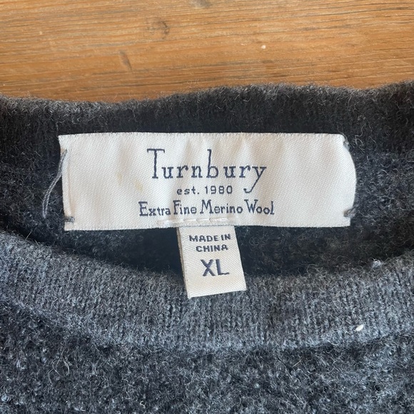 Charcoal Gray Kids Merino Wool Sweater - Picture 2 of 3